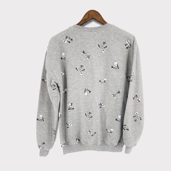 Disney Frozen Olaf Heather‎ Gray Sweater - Picture 3 of 9